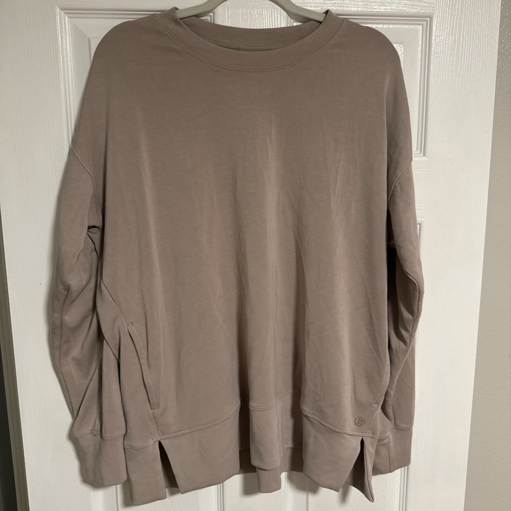 Cozy Taupe Crew Neck Sweatshirt